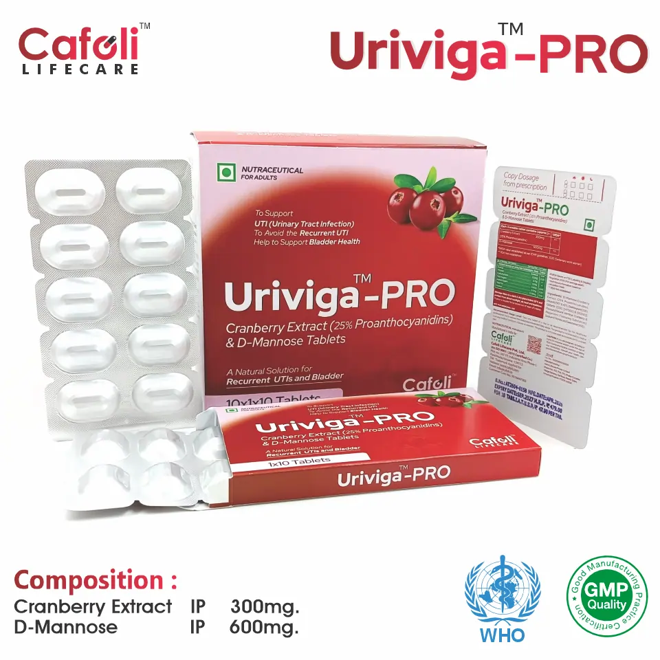 D-Mannose 600mg + Cranberry Extract 300mg Tablet PCD Pharma Franchise